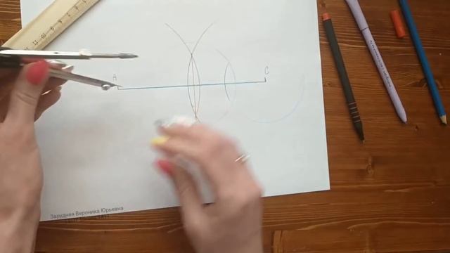 Деление отрезка на 2,4,8 равных частей с помощью циркуля и линейки смотреть онлайн