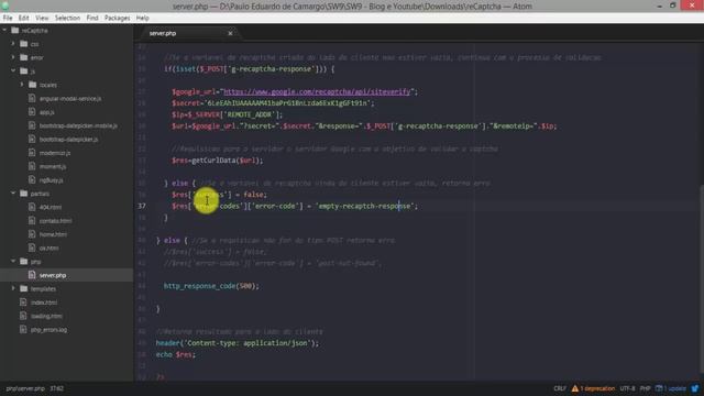 reCaptcha do Google - passo a passo com AngularJS e PHP - Aula 2 (BackEnd) | SW9 смотреть онлайн