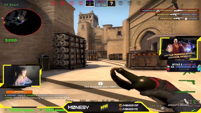 МОНЕСИ СТАВИТ ГОЛОВЫ НА ФЕЙСИТЕ! M0NESY , B1T ИГРАЮТ FACEIT! (CS:GO)