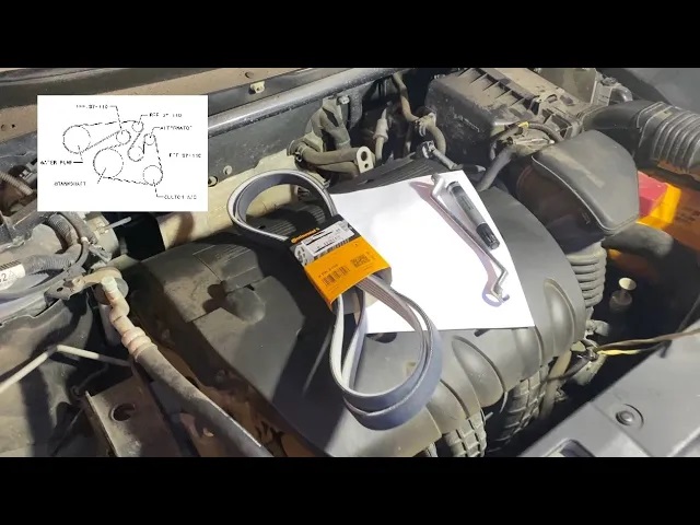 Легкая замена ремня навесных агрегатов в Mitsubishi Outlander 3 с двигателем 4b11 смотреть онлайн