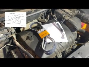 Легкая замена ремня навесных агрегатов в Mitsubishi Outlander 3 с двигателем 4b11