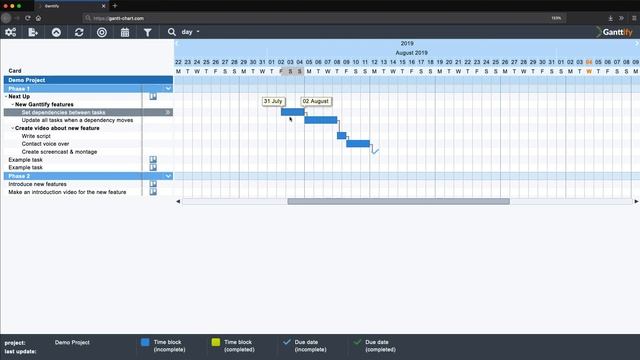Create dependencies between tasks in your Gantt chart смотреть онлайн