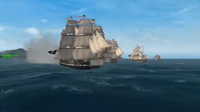 Naval Action Skirmish 003 - Отцеп бритов на ПБ Джереми смотреть онлайн