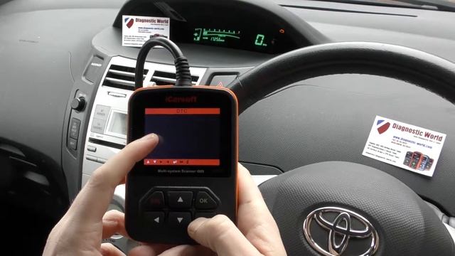 iCarsoft i905 Demonstation Toyota Yaris Check Engine Light Reset Fault Codes review смотреть онлайн