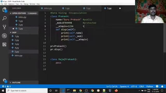 ? Python OOP - Encapsulation | ?Python for beginners | ?Python complete course in Tamil смотреть онлайн