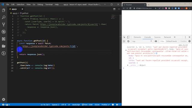 Основы JavaScript #34 Async/Await смотреть онлайн