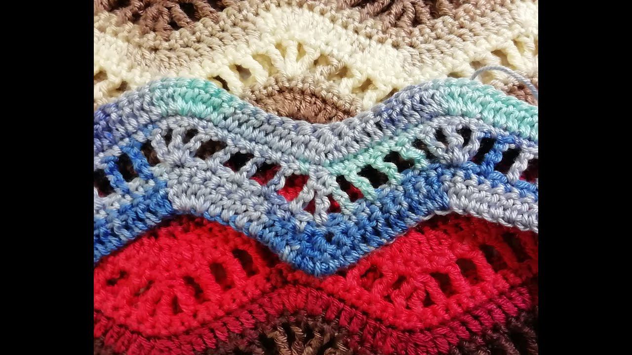 Узор зигзаг крючком которым у меня связан топ. Мастер класс. смотреть онлайн