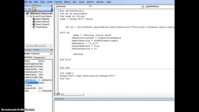 VBA:import yahoo finance to excel смотреть онлайн