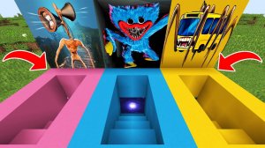 Выбери правильный подвал ХАГГИ ВАГГИ или АВТОБУС ПОЖИРАТЕЛЬ или СИРЕНОГОЛОВЫЙ в МАЙНКРАФТ !