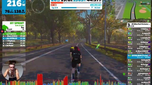 park loop-6 laps 1st Win!!! 8/24/19 Zwift Tactical Attrition Flat Race смотреть онлайн