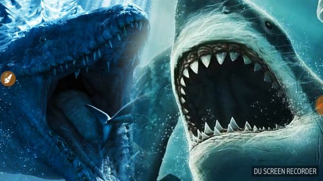 МОЗАЗАВР VS  МЕГАЛОДОНА