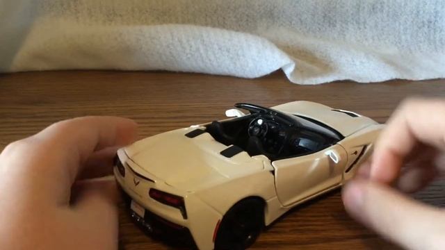 In-depth review Model Car 2014 White Convertible Corvette 1/24 scale. смотреть онлайн