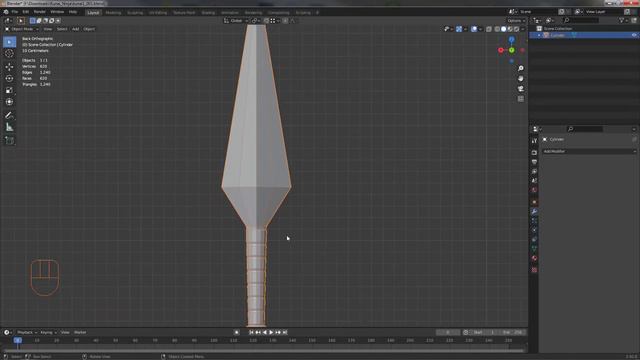 Моделирование кунай ниндзя в Блендере.Развертка.Modeling of kunai ninja in a Blender.Unwrap. смотреть онлайн