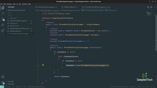 Singleton Pattern in C#: Easy Tutorial смотреть онлайн
