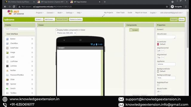 MIT App Invertor/Use Of MIT App Invertor/MIT App Online Tutorial/Understanding The Use Of MIT App