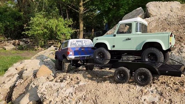 Rc4wd Chevrolet k5 blazer Rust bucket pulls xtraspeed trailer for first time at Crawler County смотреть онлайн