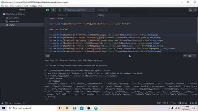 Map with folium and python 2 смотреть онлайн