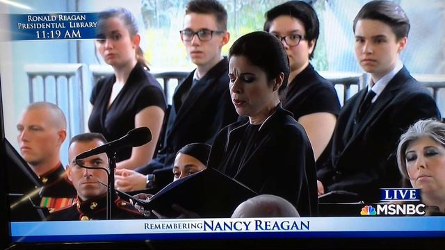 Ana María Martínez singing "Ave Maria" during Nancy Reagan's Funeral Service 3/11/2016 смотреть онлайн