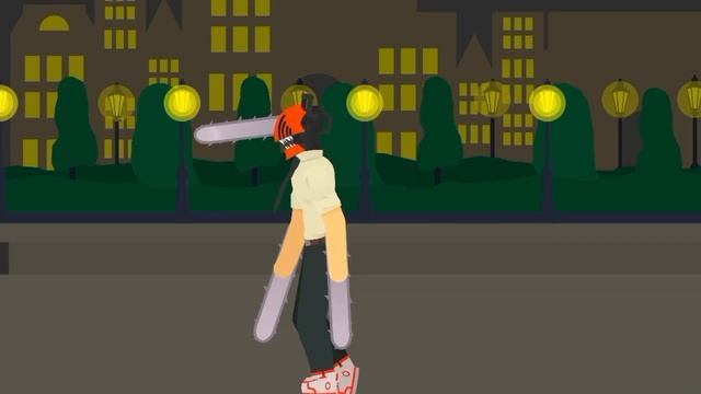 chainsaw man vs cartoon cat (без багов) (stick nodes animation) смотреть онлайн
