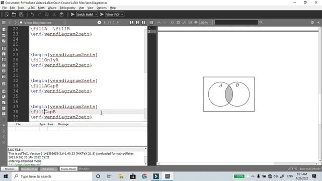 LaTeX Crash Course in Tamil: How to draw Venn Diagrams in LaTeX: Set Operations in LaTeX смотреть онлайн