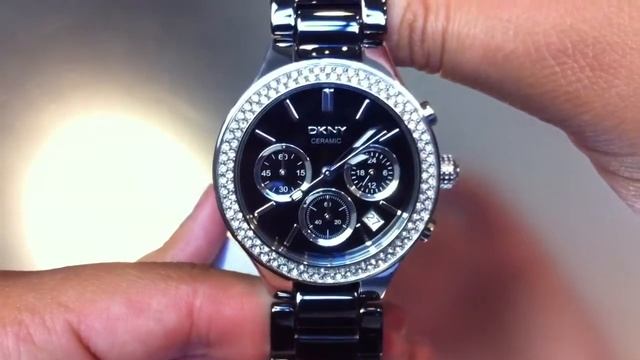 Women's DKNY Ceramic Chronograph Watch NY4983 смотреть онлайн