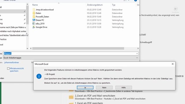 Excel VBA I Arbeitsmappe mit Makros abspeichern I Excelpedia смотреть онлайн