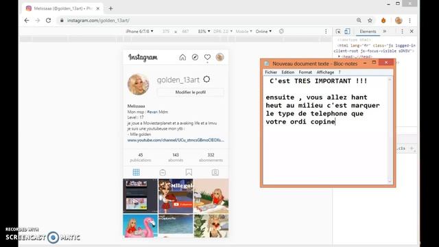 COMMENT AVOIR INSTAGRAM EN MODE TELEPHONE SUR PC !! Tuto #1 смотреть онлайн