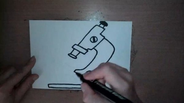 WIE MAN EIN MIKROSKOP ZEICHNET /HOW TO DRAW A MICROSCOPE /COMMENT DESSINER UN MICROSCOPE