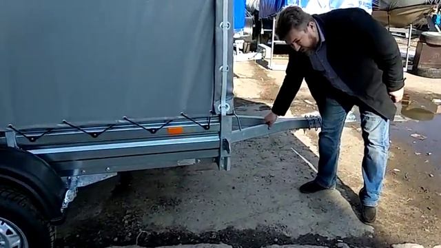 Обзор двухосного прицепа МЗСА 817731 с тентом смотреть онлайн