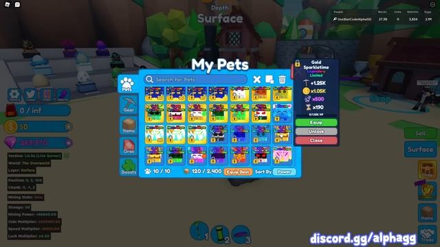 ?EVERY *LIMITED* PET!! ALL SHINY SECRETS & ROBUX PETS!! - Mining Simulator 2 (Roblox) смотреть онлайн