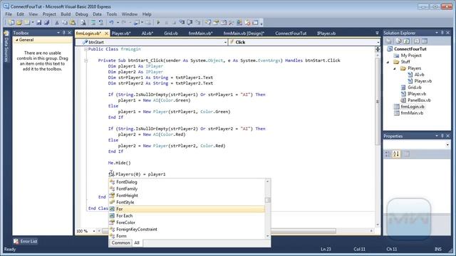 VB 4 on a row / connect 4 Tutorial Part 2 смотреть онлайн