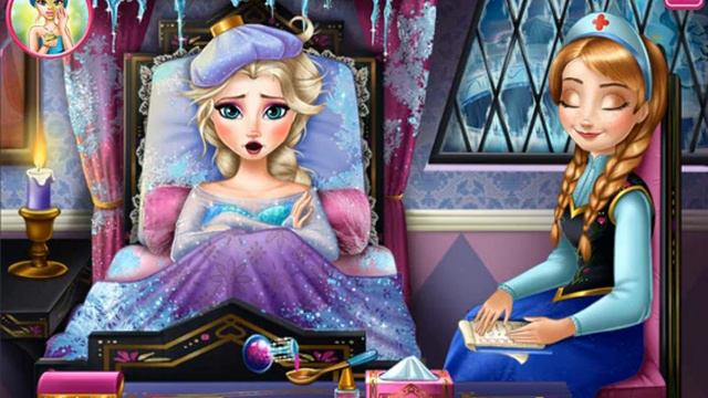 Эльза заболела гриппом (Elsa Frozen Flu Doctor)