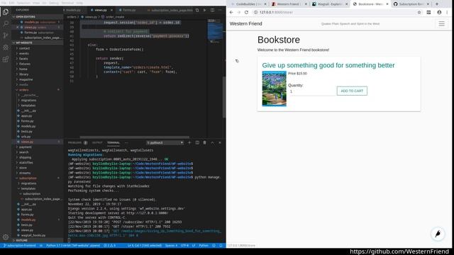 Magazine subscription site with Python/Django/Wagtail (part 4) смотреть онлайн