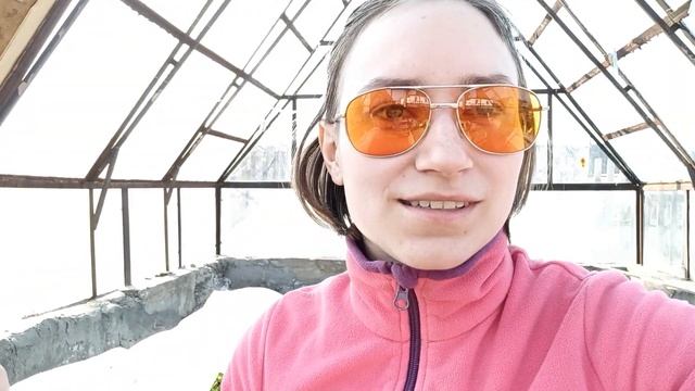 Когда переносить рассаду в теплицу. Временное укрытие. Обзор теплицы и обзор участка в апреле. смотреть онлайн