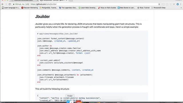 Basic Jbuilder Example Rails 2018 смотреть онлайн