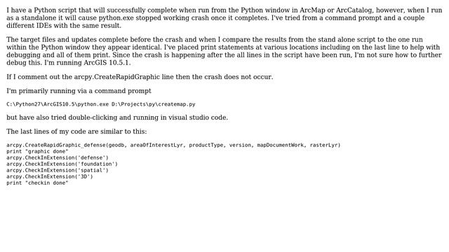 GIS: ArcPy script causes Python crash when run outside of ArcGIS Python window (2 Solutions!!) смотреть онлайн
