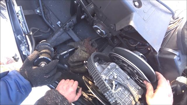 Транспортировка снегохода из леса. часть 2я. смотреть онлайн