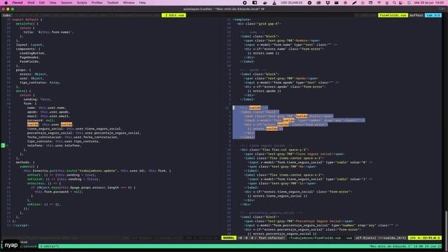 Neovim demo: adding a field to a CRUD смотреть онлайн