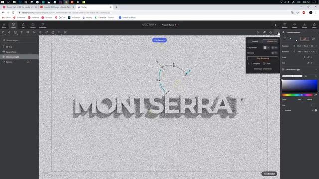 Learn how to create a 3D typography with a long shadow | Vectary 3.0 tutorial смотреть онлайн
