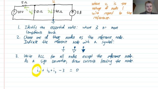 EG1012 Week 3 Video 5 - Introduction to the node voltage method смотреть онлайн