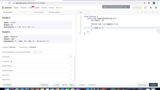 LogicToCode - Roman To Integer |  Leetcode