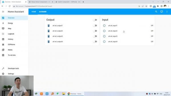 how to use switch button by esphome for home assistant