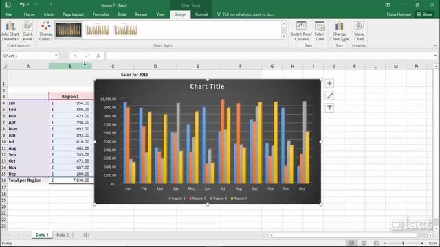 Chart Styles - Excel 2016 Charts