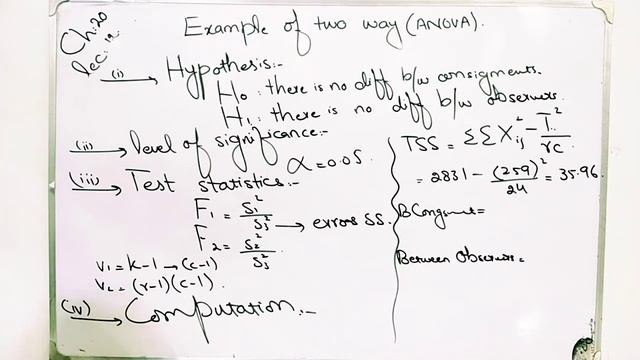 Example of two way ANOVA ch 20 lec 12 смотреть онлайн