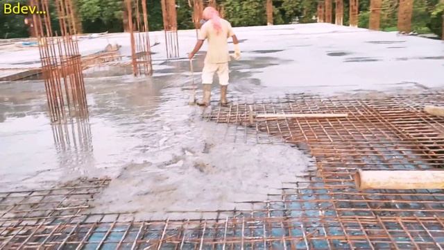 Slab Casting At Jalpaiguri Site |RCC Slab Casting| Pump Concrete | Concrete Mixer With Pump Flow смотреть онлайн