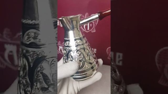 Турка из серебра "Кавказ" на 300 мл купить у производителя Апанде смотреть онлайн