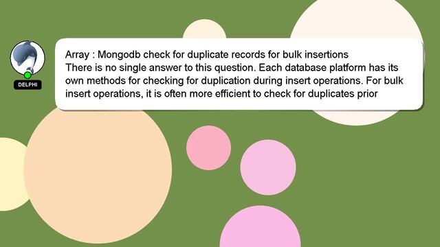 Array : Mongodb check for duplicate records for bulk insertions смотреть онлайн