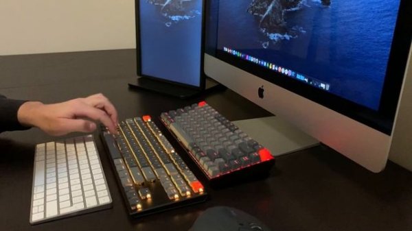 Keychron K2 Red (v1) vs K1 Brown (v4) vs Apple Keyboard 2 Sound Test