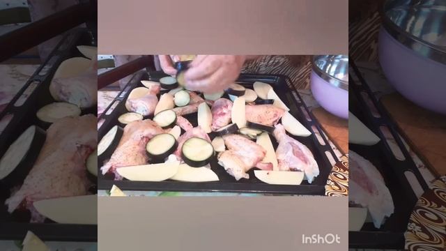 курица с овощами