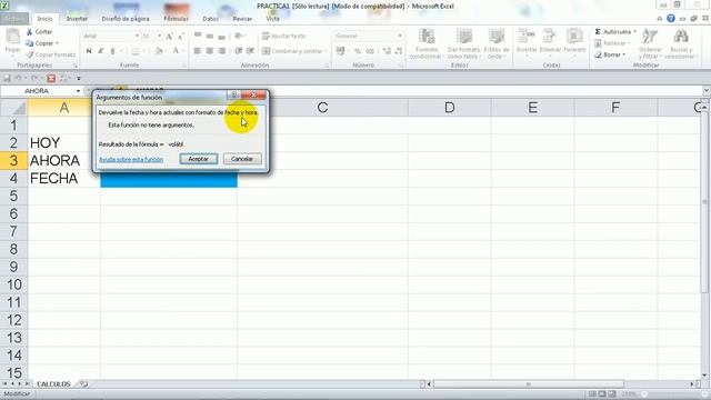 Excel 2010 Básico.Funciónes HOY; AHORA; FECHA смотреть онлайн